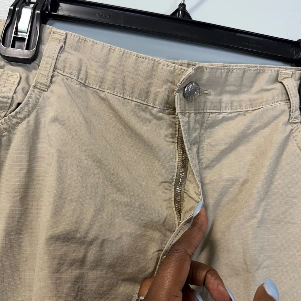 Zara Tan Ripstop Cargo Maxi Skirt Womens XXL Utility Gorpcore‎ Long Khaki Skirt
